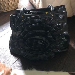 Black patent purse